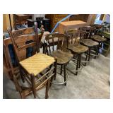 2 chairs and 4 stools