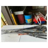 Large lot of fishing rods