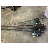 Large lot of rods and reels