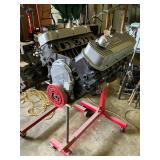 1971 big block Chevrolet engine with stand