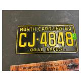 1963 NC tag