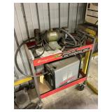 Snap-on cart with welder and grinder