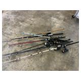 Large lot of rods and reels