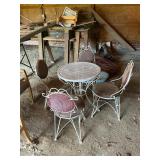 Rod iron table 4 chairs