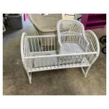 Wicker bassinet and chair