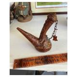 Spainish leather wrapped wine decanter