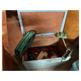 Vintage toy box and contents