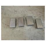 4 Zippos