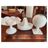 3 pcs of milk glass lot