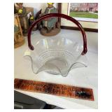 Vintage glass basket
