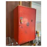 Vintage cabinet and contents