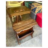 Vintage table and magazine table
