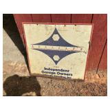 Double sided metal sign