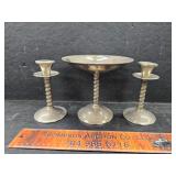 Candlesticks and a goblet
