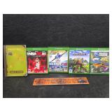 Xbox games and a Minecraft book