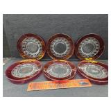 Tiffins King ruby plates