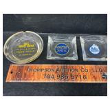 3 Advertising Ashtrays