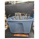 Large lot of doll stands
