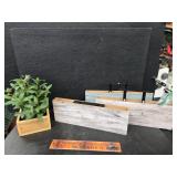 Shelfs and a plant