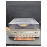 3 vintage stereo systems all power on