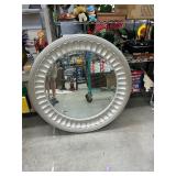 Large round mirror