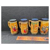 4 German steins