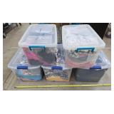 5 totes of clothes