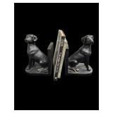 Dog books and bookends