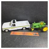 Diecast John Deere Pickup & Tractor
