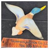 vintage Hardy Davidson folk art wooden duck NC Art