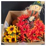 Box of fall decorations