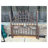 Twin bed with rails and slats
