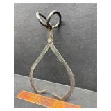 Antique iron ice tongs