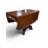 Classical mahogany drop leaf dining table