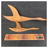 2 Wood Geese wall hangs