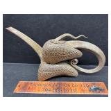 Unusual highly detailed teapot reptilian/horns