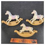 1988 Burwood Products Co. rocking horse wall hangs