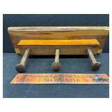 Handmade railroad spike coat hanger