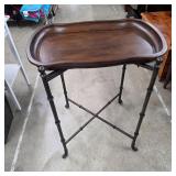 Metal Base Wood Top Table