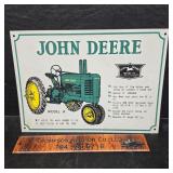 Metal John Deere Sign