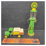 2 Metal John Deere Banks