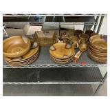 32 pc Sango Splash Brown Stoneware