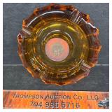 1887 Eagle Amber Glass Ashtray