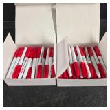 2 Boxes of Red Permanent Markers