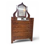 1800ï¿½s flamed mahogany chest with mirror