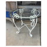 Breakfast table Iron table with glass top
