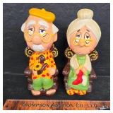 2 vintage Brinnco molded plastic piggy banks