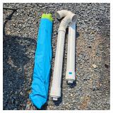 2 PVC Feeders & Umbrella