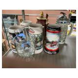 Steins and glasses
