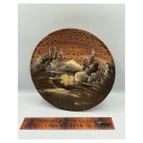Gold pan with painting